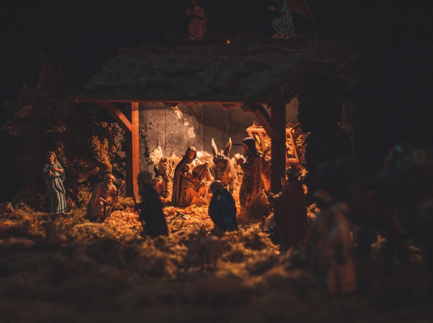 scene of birth of christ