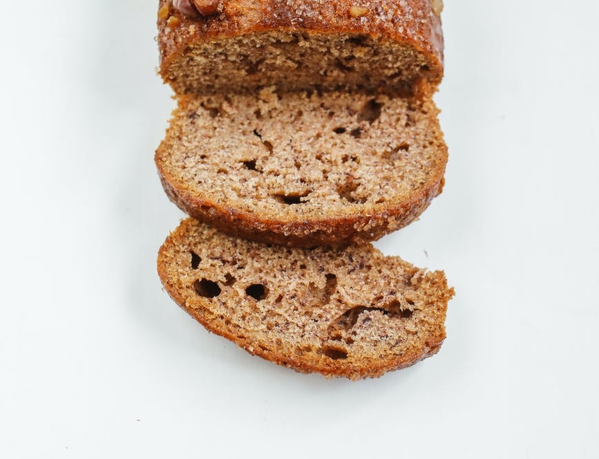 brown bread on white surface