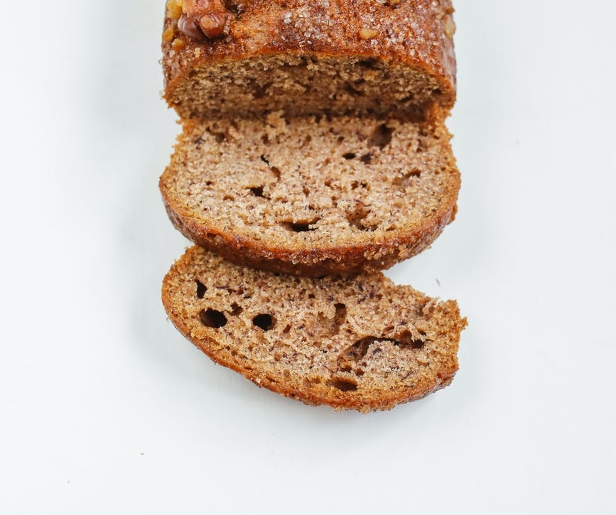 brown bread on white surface