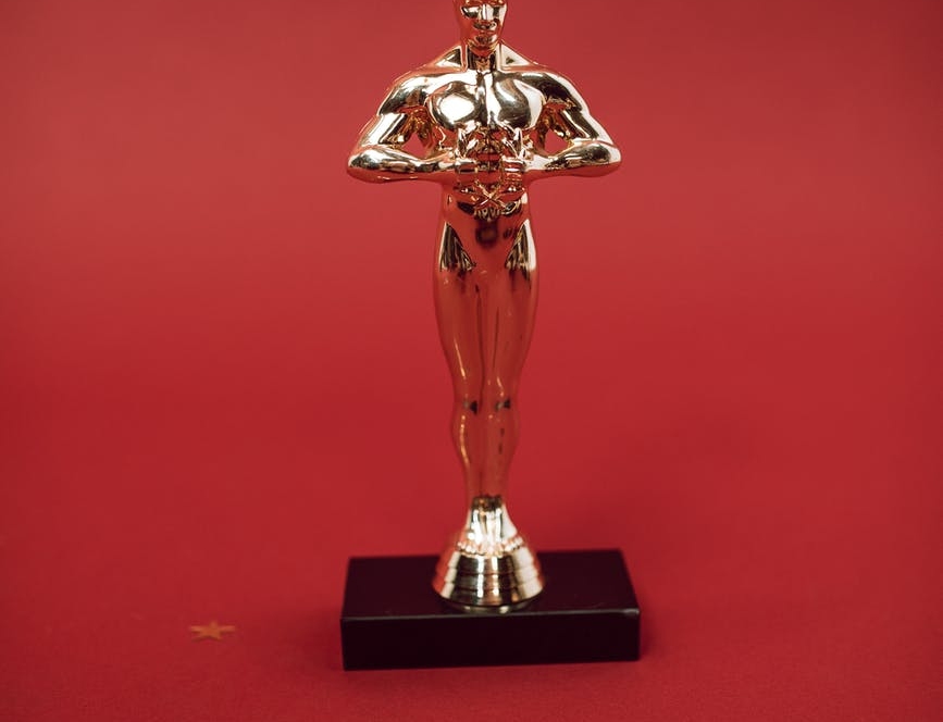close up of an academy award