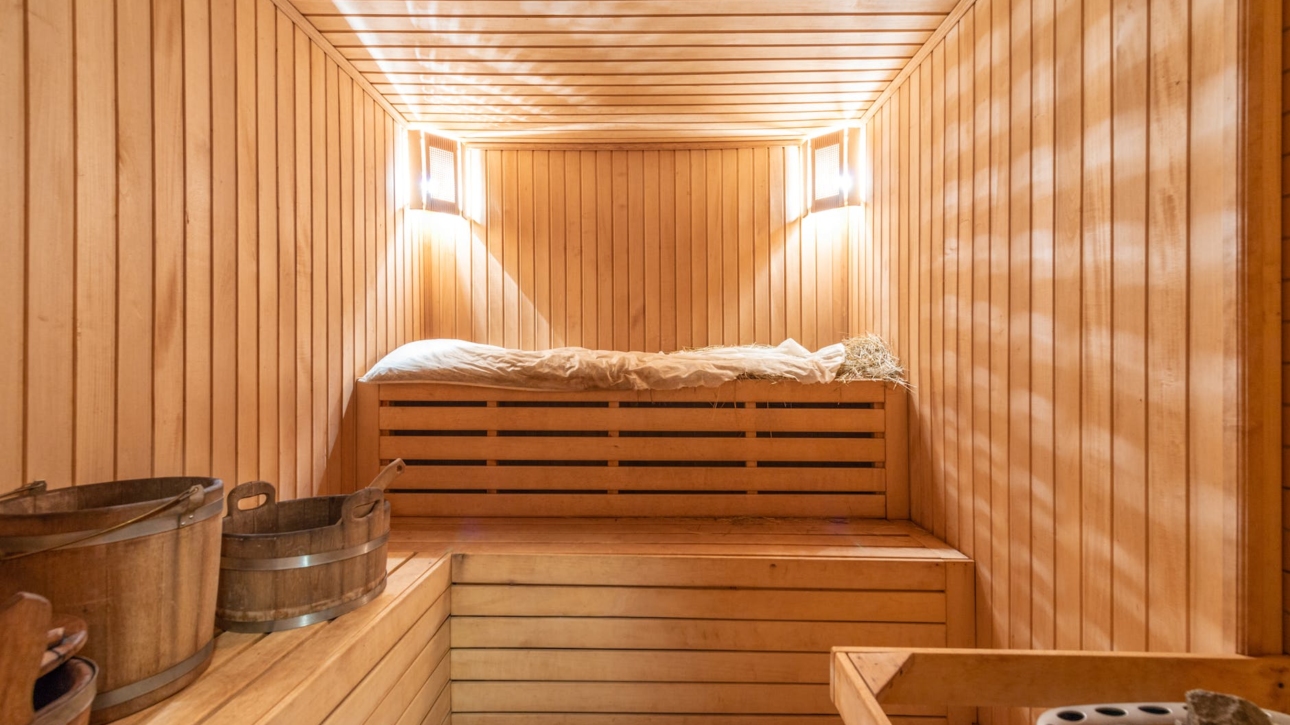 interior of sauna